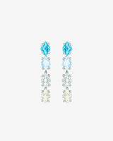 Kalan By Suzanne Kalan Amalfi Diamond Cut Blue Ombre Mini Drop Earrings in 14k white gold