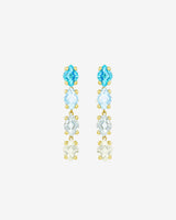 Kalan By Suzanne Kalan Amalfi Diamond Cut Blue Ombre Mini Drop Earrings in 14k yellow gold