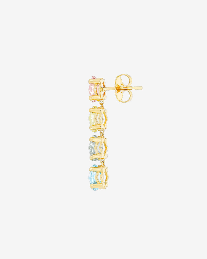 Kalan By Suzanne Kalan Amalfi Diamond Cut Pastel Mini Drop Earrings in 14k yellow gold