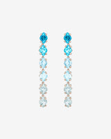 Kalan By Suzanne Kalan Amalfi Diamond Cut Blue Ombre Midi Drop Earrings in 14k rose gold