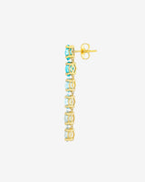 Kalan By Suzanne Kalan Amalfi Diamond Cut Blue Ombre Midi Drop Earrings in 14k yellow gold