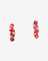 Kalan By Suzanne Kalan Nadima Red Ombre Bar Studs in 14k rose gold