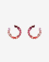Kalan By Suzanne Kalan Nadima Red Ombre Midi Spiral Hoops in 14k rose gold