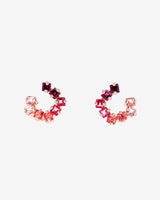 Kalan By Suzanne Kalan Cierra Red Ombre Mini Sideways Hoops in 14k rose gold