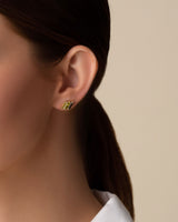 Kalan By Suzanne Kalan Amalfi Midi Green Ombre Studs in 14k yellow gold