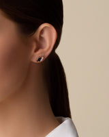 Kalan By Suzanne Kalan Amalfi Midi Black Ombre Studs in 14k rose gold