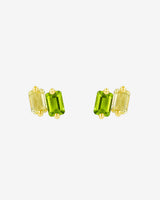 Kalan By Suzanne Kalan Ann Emerald Cut Light Green Ombre Studs in 14K yellow gold