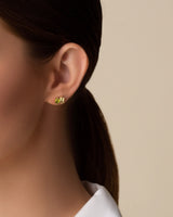 Kalan By Suzanne Kalan Ann Emerald Cut Light Green Ombre Studs in 14K yellow gold