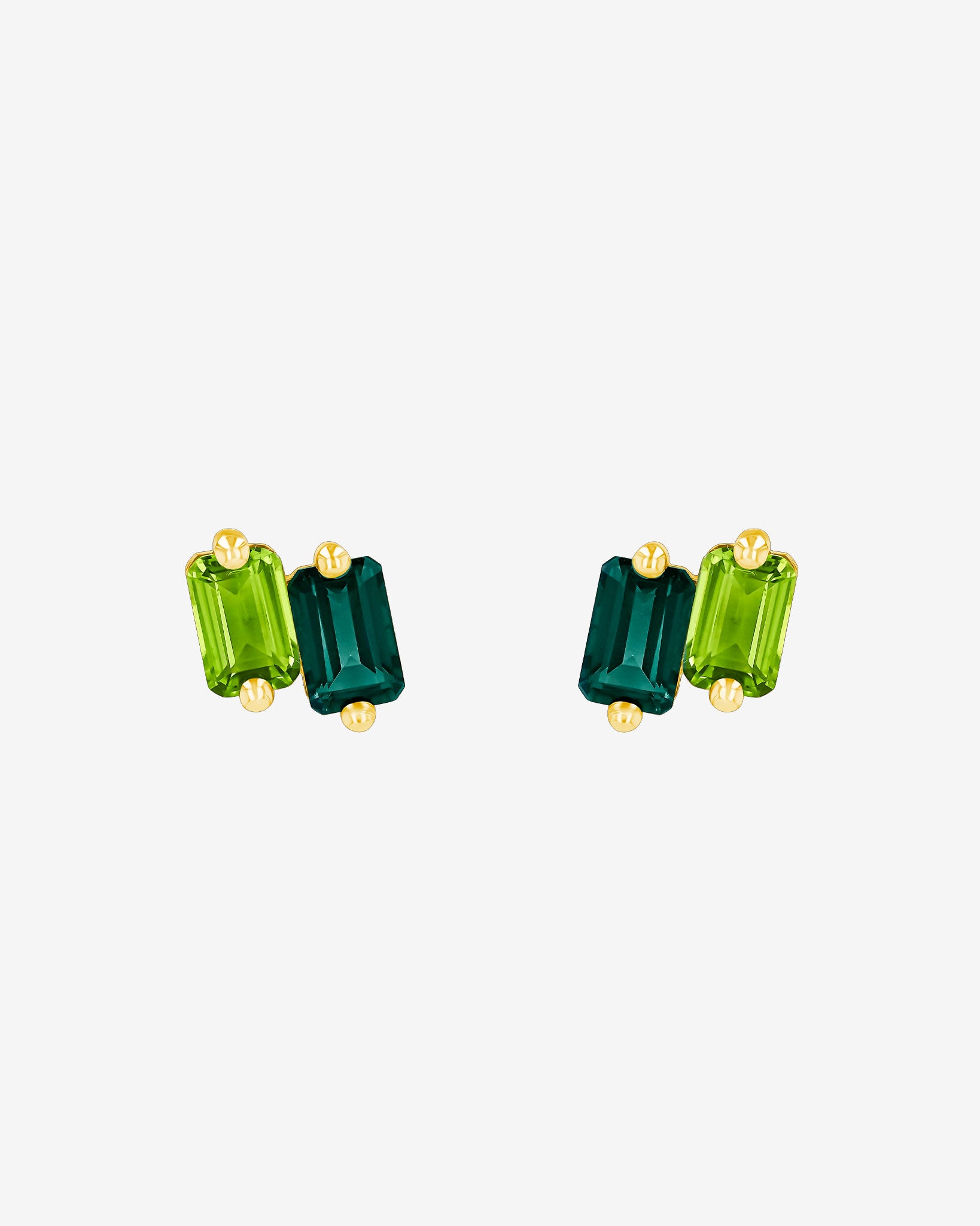 Kalan By Suzanne Kalan Ann Green Ombre Studs in 14K yellow gold