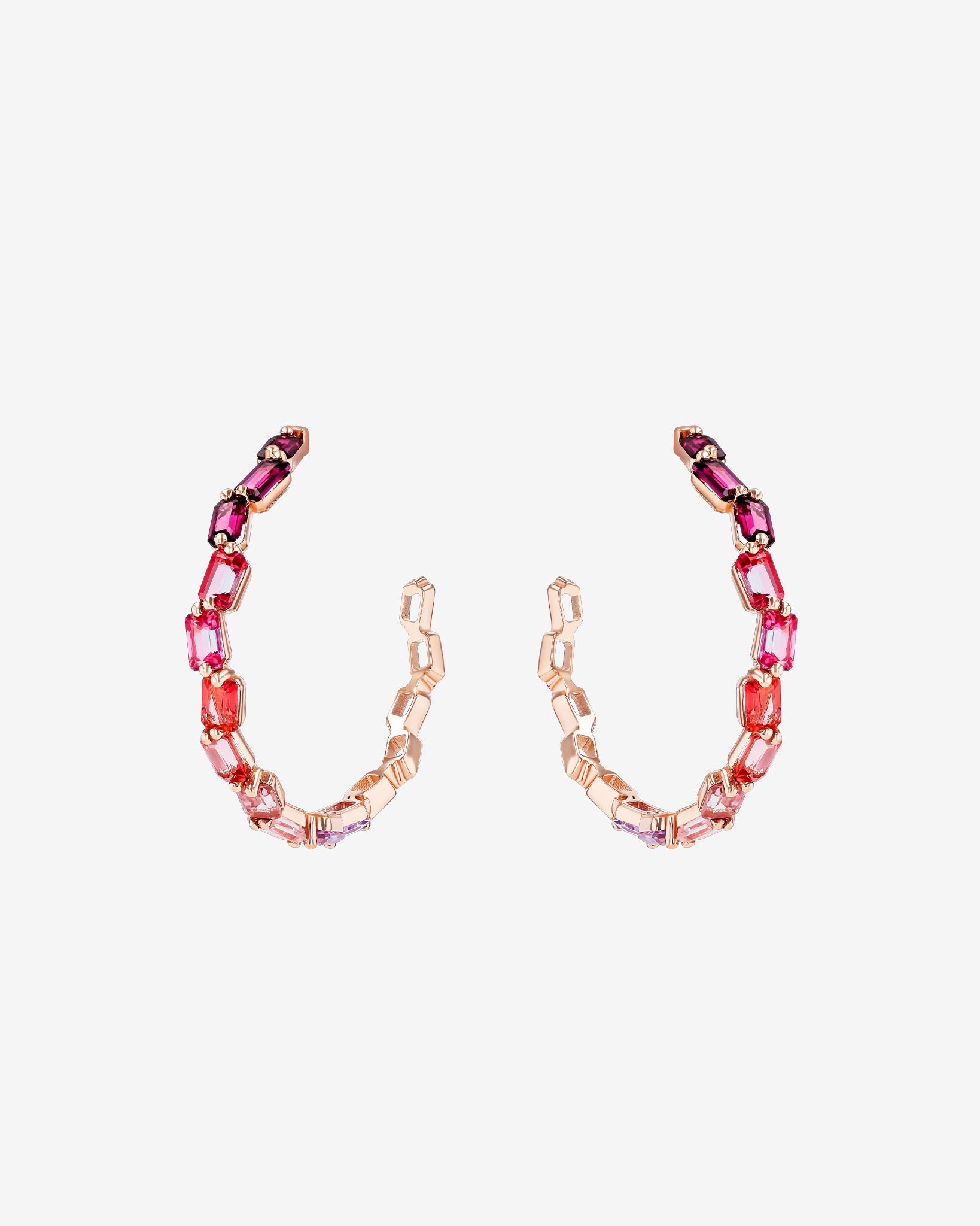 Kalan By Suzanne Kalan Ann Red Ombre Milli Hoops in 14k rose gold