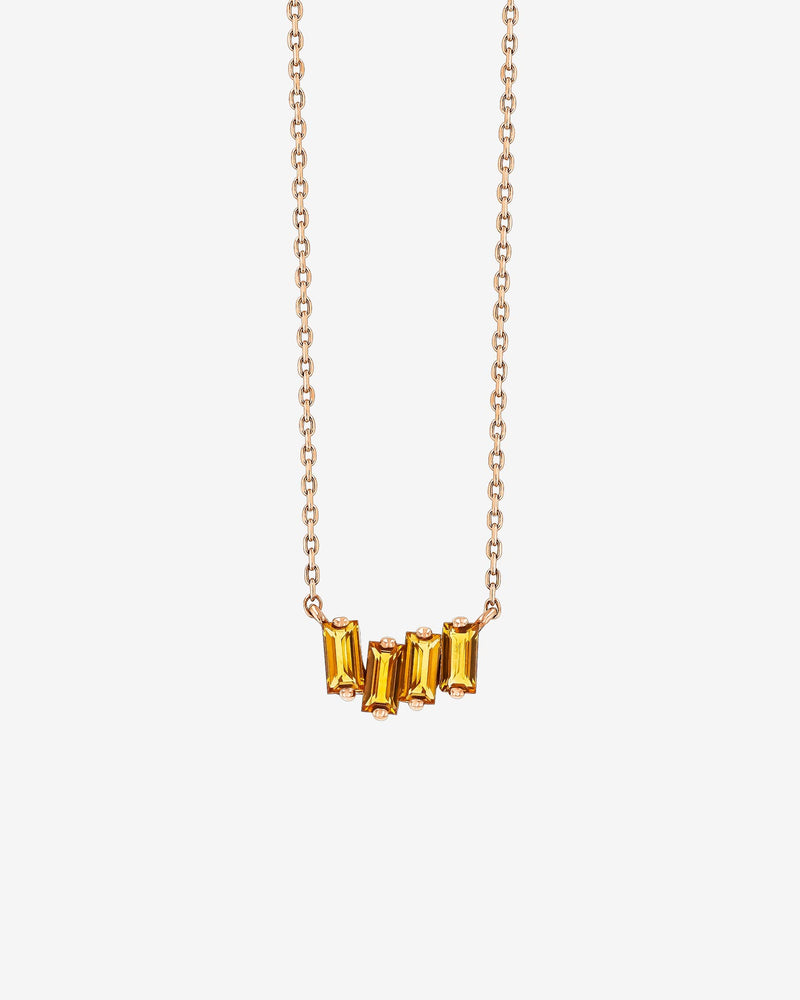 Kalan By Suzanne Kalan Amalfi Citrine Mini Bar Pendant in 14k rose gold