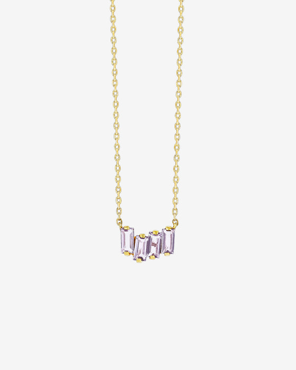 Kalan By Suzanne Kalan Amalfi Rose De France Mini Bar Pendant in 14k yellow gold