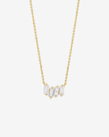 Kalan By Suzanne Kalan Amalfi White Topaz Mini Bar Pedant in 14k yellow gold