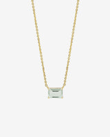 Kalan By Suzanne Kalan Amalfi Emerald Cut Green Amethyst Pendant in 14k yellow gold