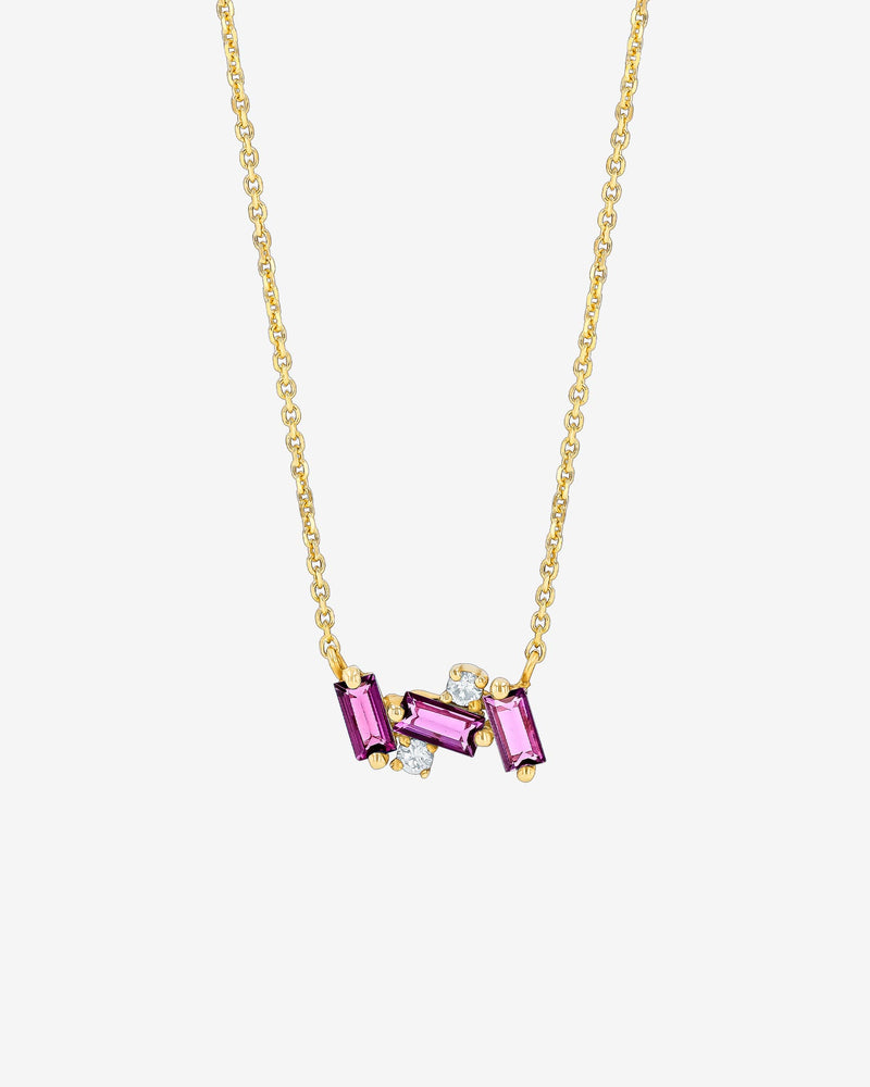 Kalan By Suzanne Kalan Amalfi Mini Burst Rhodolite Pendant in 14k yellow gold