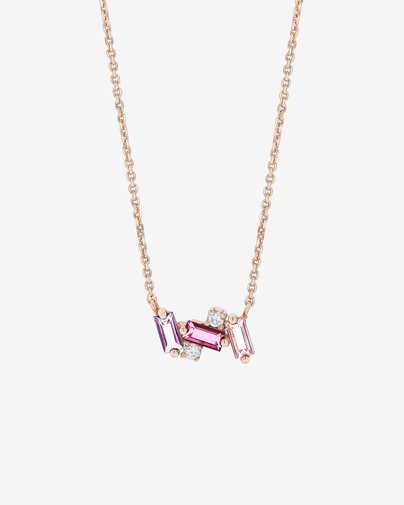 Kalan By Suzanne Kalan Amalfi Mini Burst Dark Pink Mix Pendant in 14k rose gold
