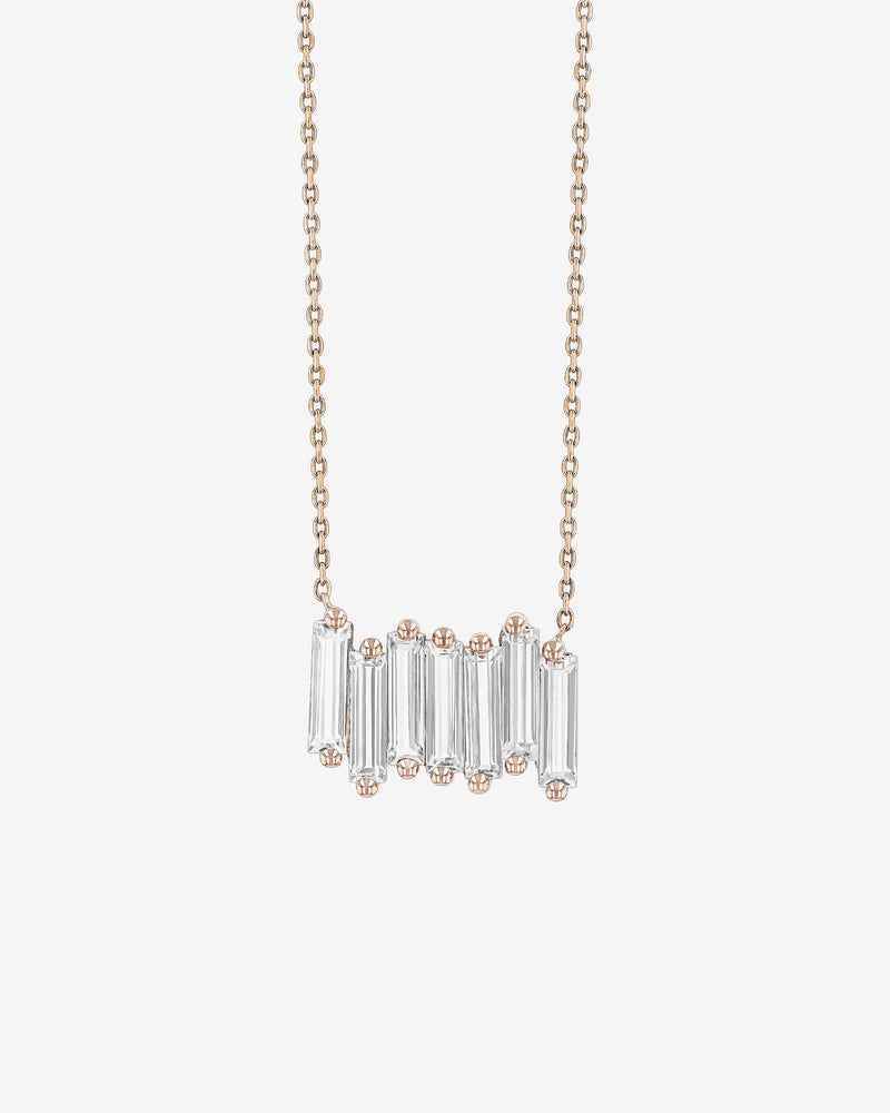 Kalan By Suzanne Kalan Amalfi White Topaz Stacker Pendant in 14k rose gold