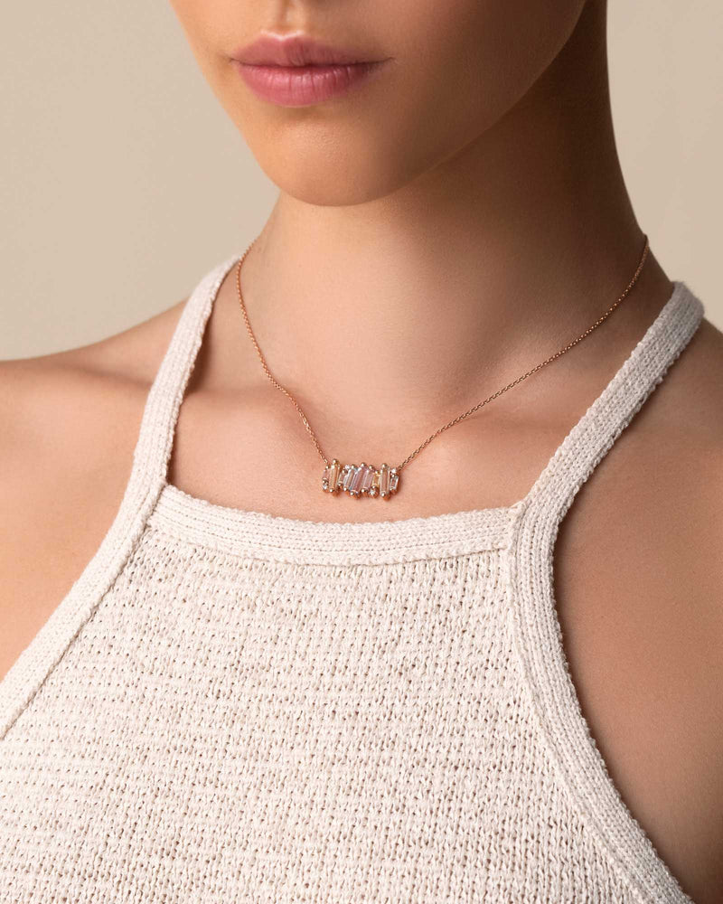 Kalan By Suzanne Kalan Amalfi Burst Pastel Stacker Pendant in 14k rose gold