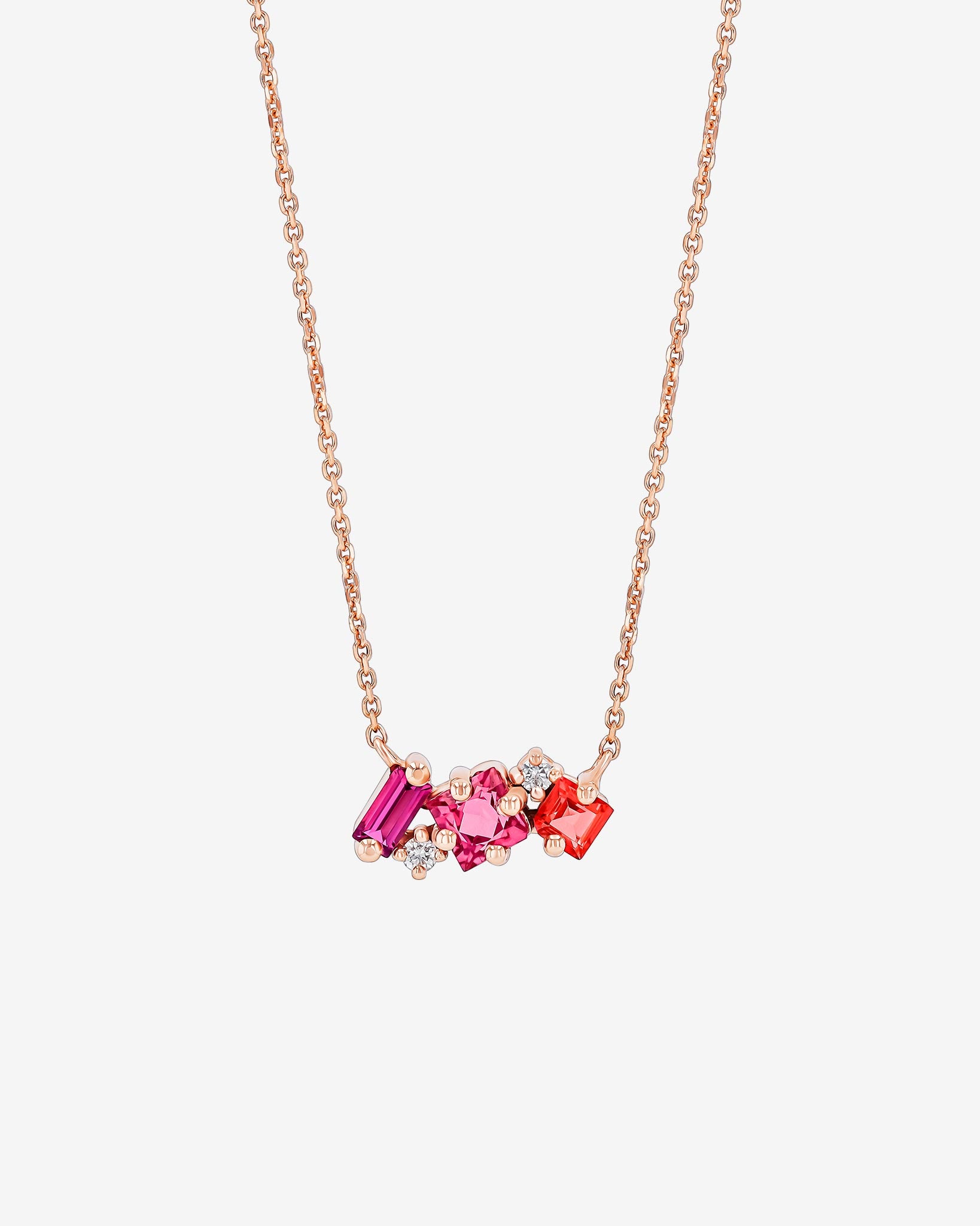 Kalan By Suzanne Kalan Nadima Red Ombre Mini Bar Pendant in 14k rose gold