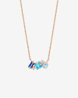 Kalan By Suzanne Kalan Nadima Blue Ombre Mini Bar Pendant in 14k rose gold