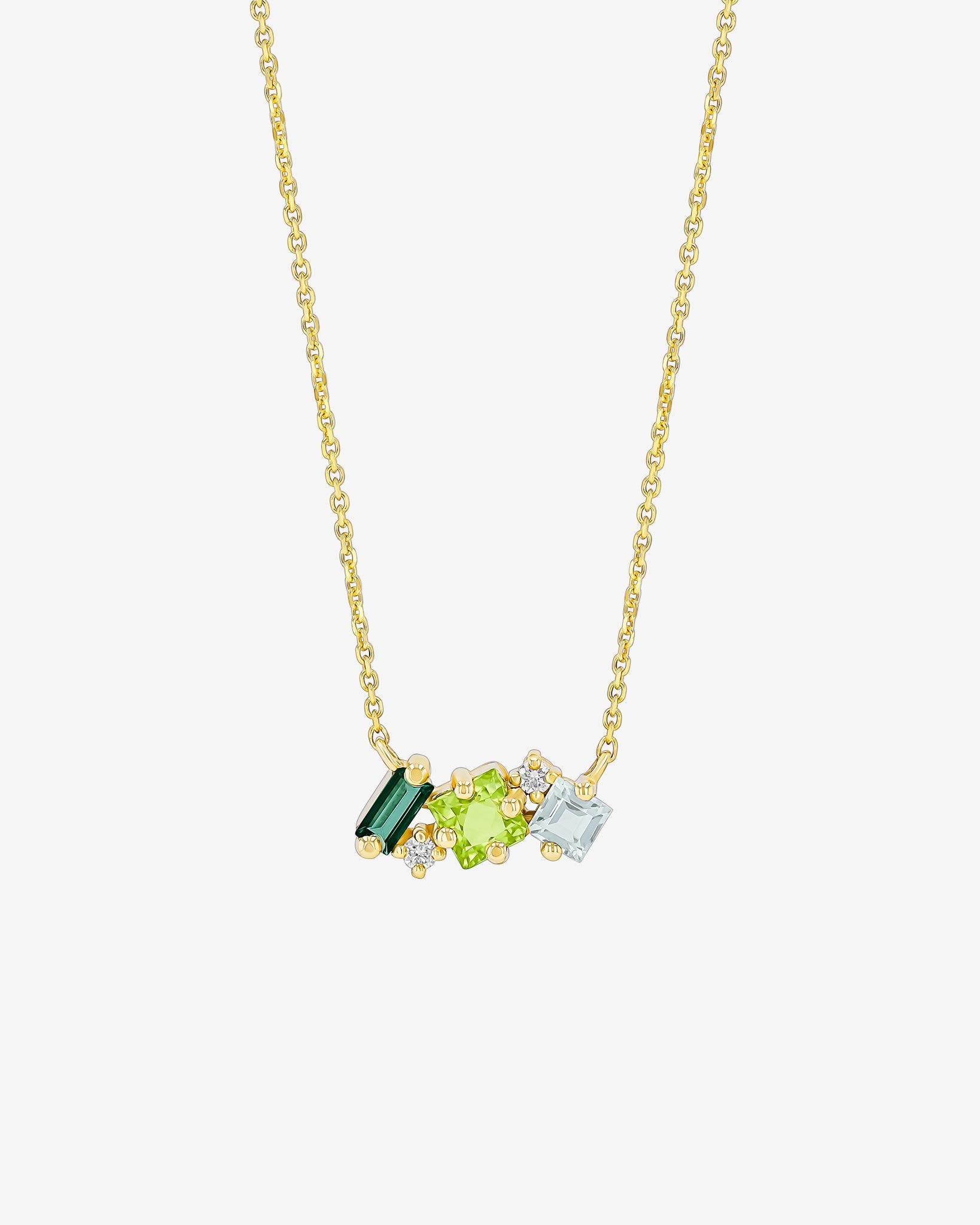 Kalan By Suzanne Kalan Nadima Green Ombre Mini Bar Pendant in 14k yellow gold