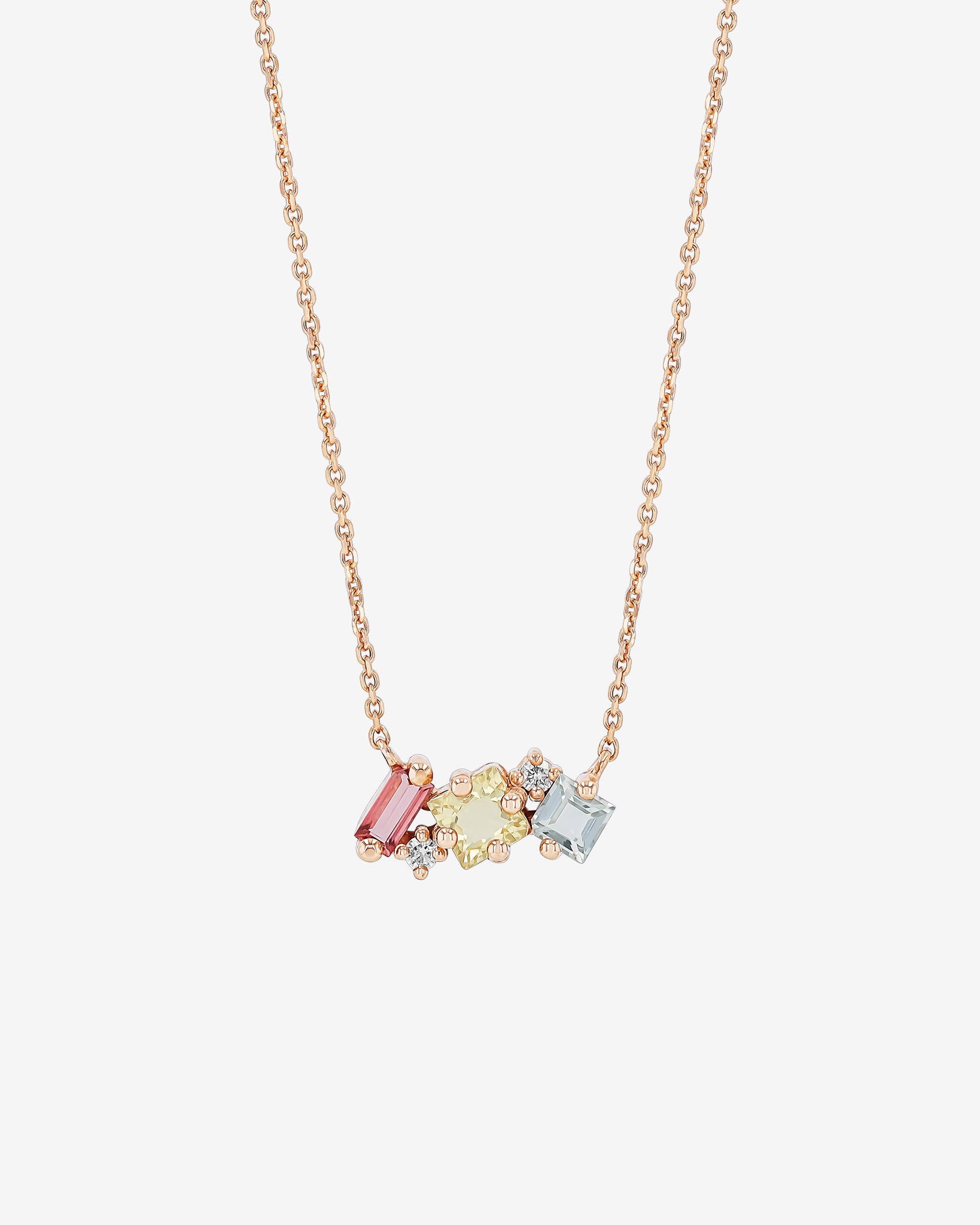 Kalan By Suzanne Kalan Nadima Pastel Mini Bar Pendant in 14k rose gold