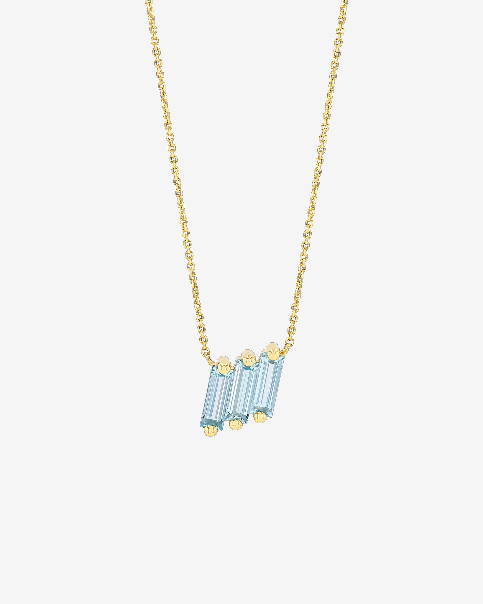 Kalan By Suzanne Kalan Amalfi Midi Blue Topaz Pendant in 14k yellow gold