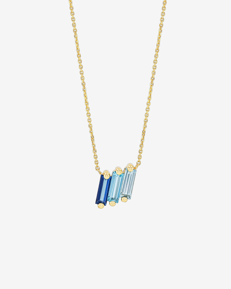 Kalan By Suzanne Kalan Amalfi Midi Dark Blue Ombre Pendant in 14k yellow gold