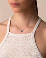 Kalan By Suzanne Kalan Amalfi Midi Dark Blue Ombre Pendant in 14k yellow gold