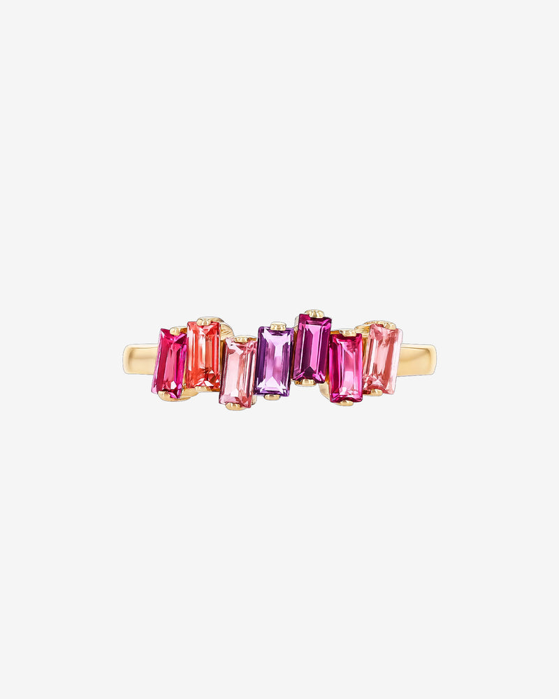 Kalan By Suzanne Kalan Amalfi Pink Mix Half Band in 14k yellow gold
