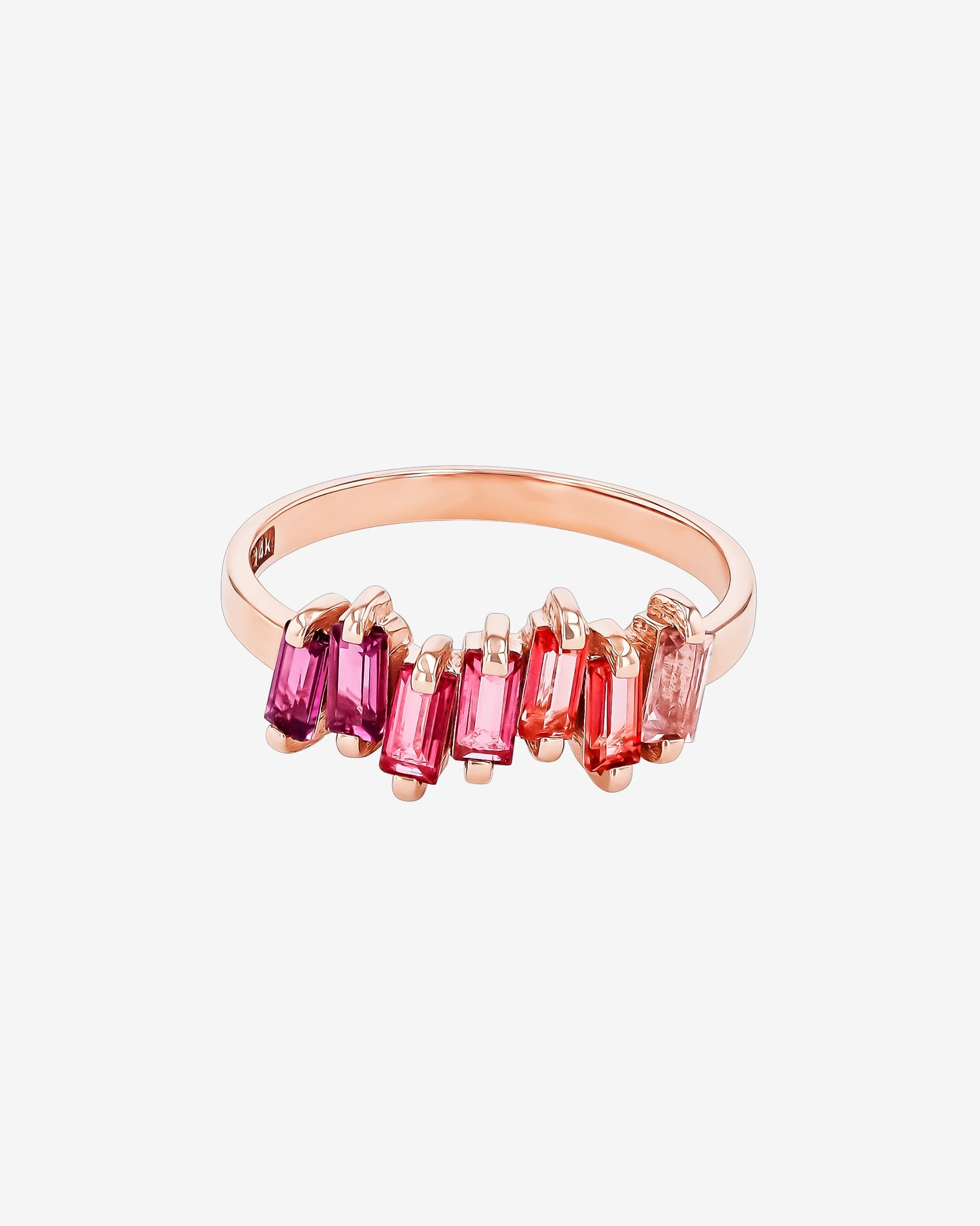 Kalan By Suzanne Kalan Amalfi Red Ombre Half Band in 14k rose gold