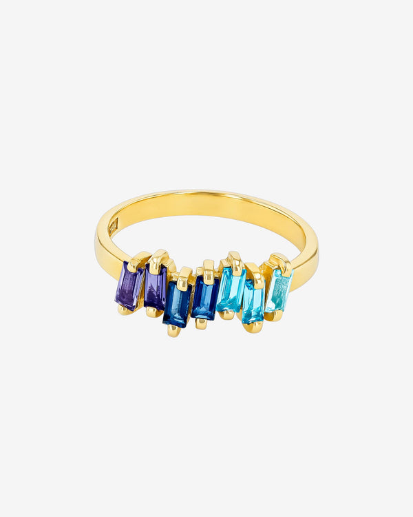 Kalan By Suzanne Kalan Amalfi Blue Ombre Half Band in 14k yellow gold