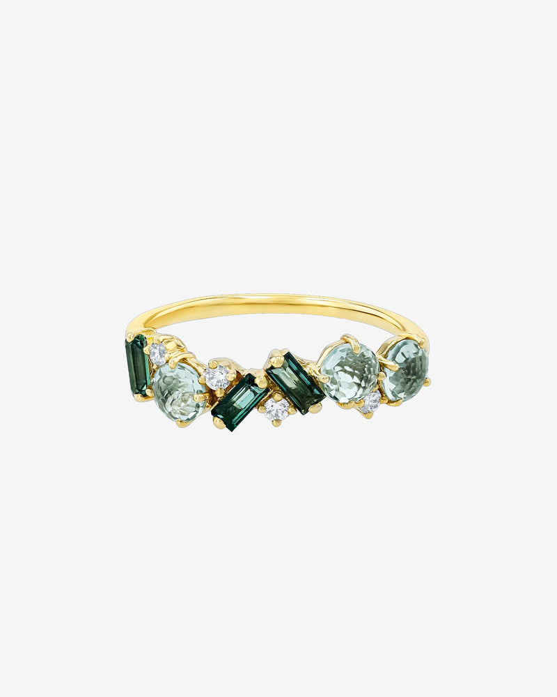 Kalan By Suzanne Kalan Amalfi Blend Green Mix Half Band in 14k yellow gold
