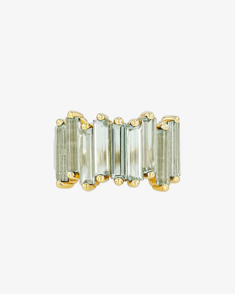 Kalan By Suzanne Kalan Amalfi Green Amethyst Stacker Half Band in 14k yellow gold