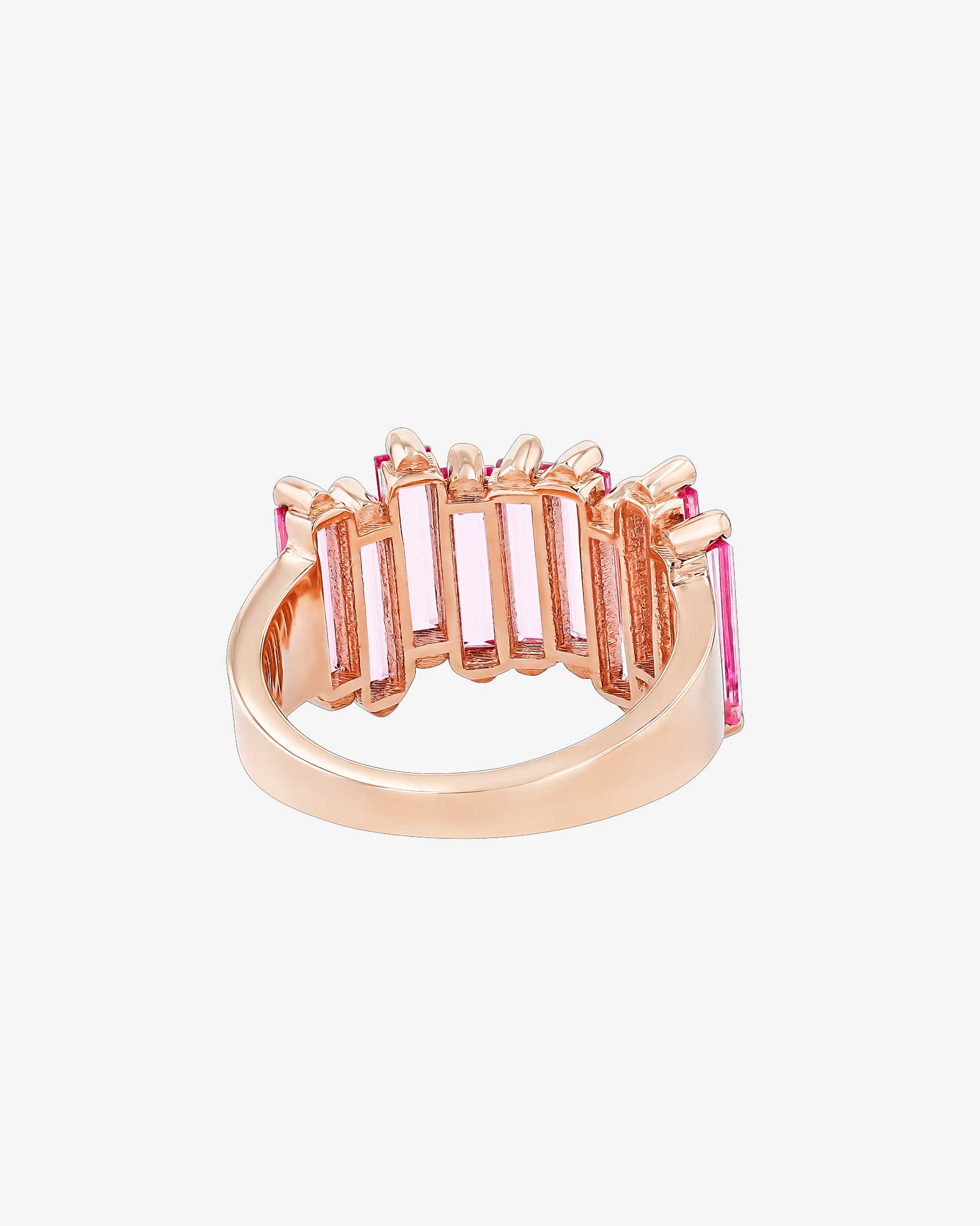 Kalan By Suzanne Kalan Amalfi Pink Topaz Stacker Half Band in 14k rose gold