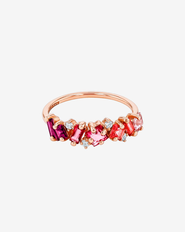 Kalan By Suzanne Kalan Nadima Red Ombre Half Band in 14k rose gold
