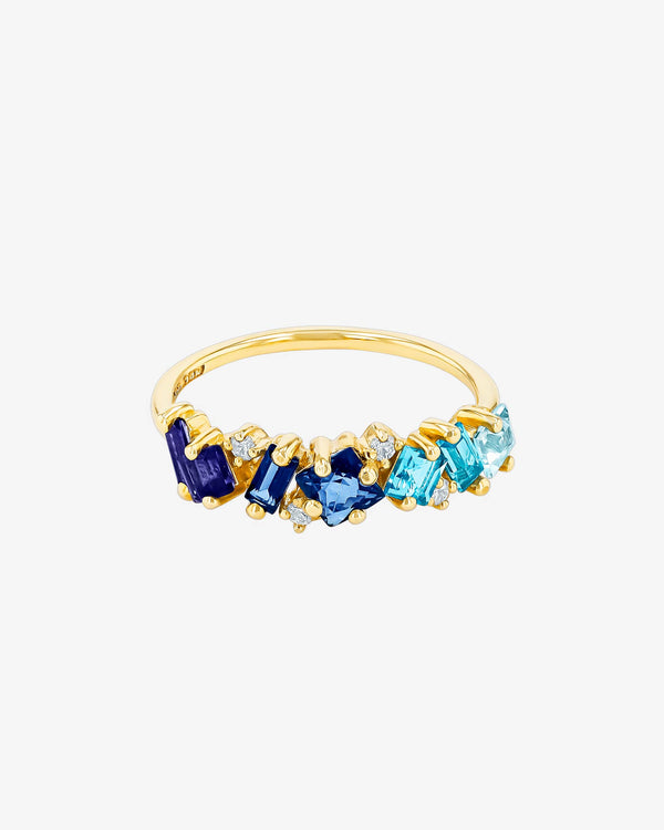 Kalan By Suzanne Kalan Nadima Blue Ombre Half Band in 14k yellow gold