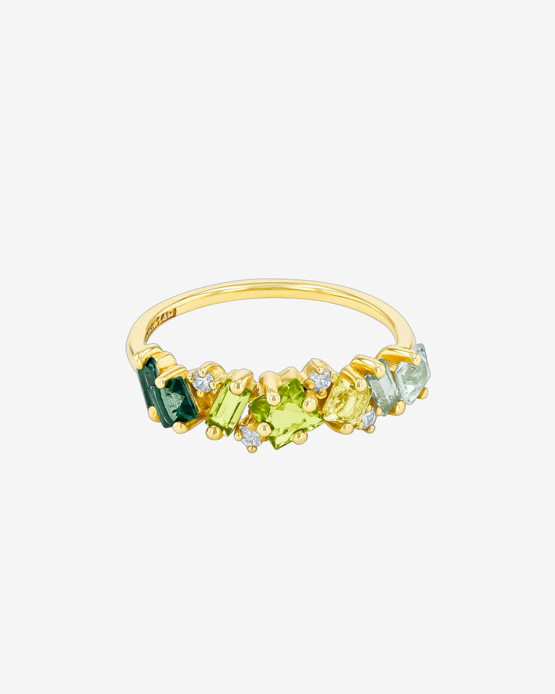 Kalan By Suzanne Kalan Nadima Green Ombre Half Band in 14k yellow gold