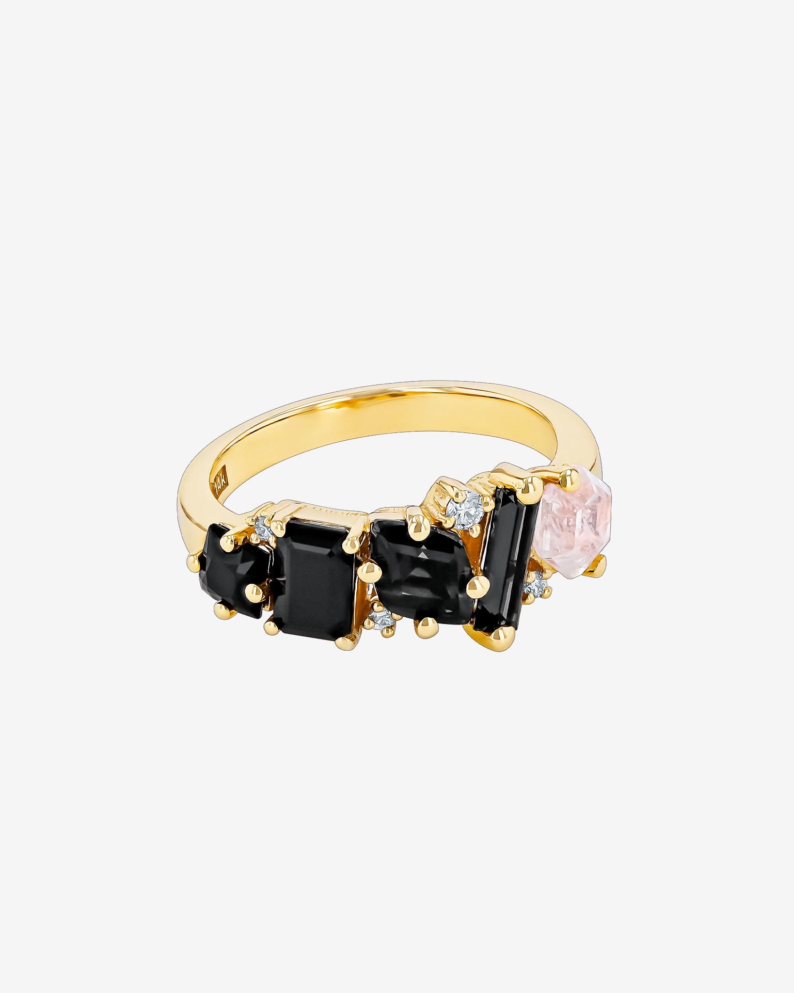 Kalan By Suzanne Kalan Nadima Blend Black Ombre Ring in 14k yellow gold