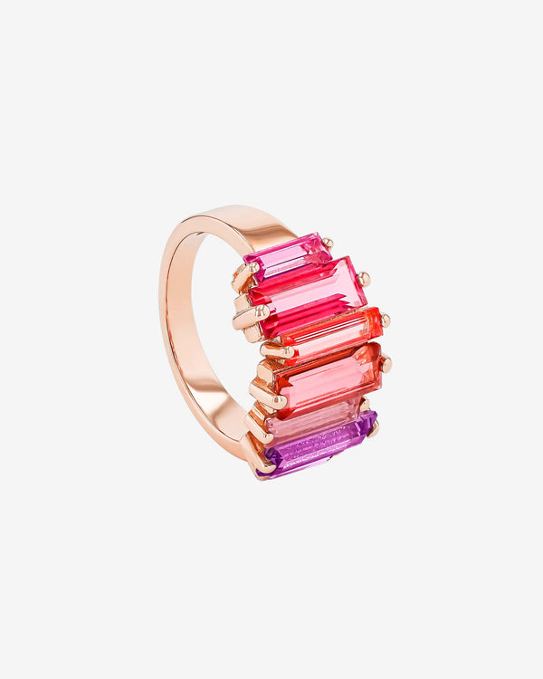 Kalan By Suzanne Kalan Amalfi Reborn Red Ombre Stacker Half Band in 14k rose gold